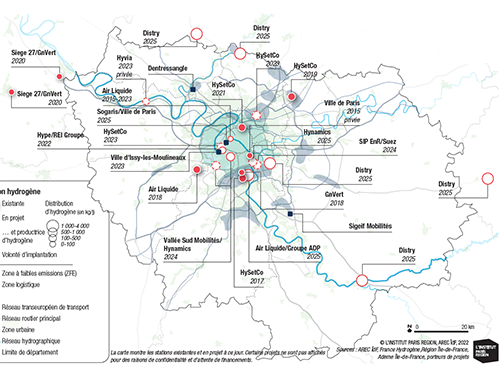 Quels territoires en Île-de-France pour des écosystèmes hydrogène ?