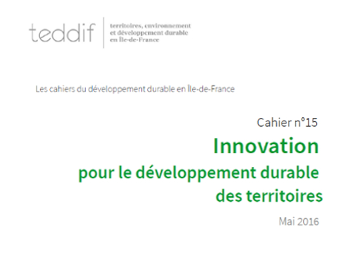 Cahier Teddif n°15 - Innovation pour le développement durable des territoires