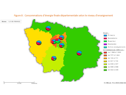 Consommation d'énergie des bâtiments franciliens d'enseignement 2009